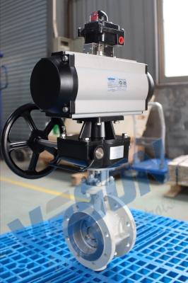 Válvulas de borboleta pneumáticas do zurro com interruptores/solenoides & Positioners