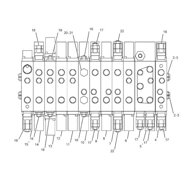 200-4862 191-1386 298-2877 305 Мини-гидравлический экскаватор Гидравлическая клапанная установка Малые части экскаватора