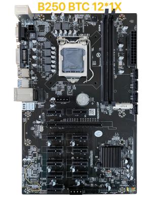 B250 Mining Motherboard BTC 12*1X PC1-E16X LGA 1151 DDR4 SATA3.0 Suporte