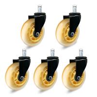 Muebles suaves y coloridos ruedas de ruedas con anillo de agarre y 3-5 pulgadas de diámetro