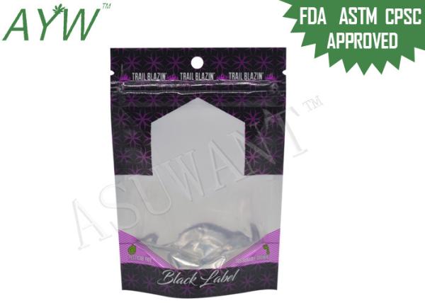 Odor fresco de Baggies da erva daninha resistente com fechamento do fecho de correr, sacos de plástico pequenos da janela clara para sementes