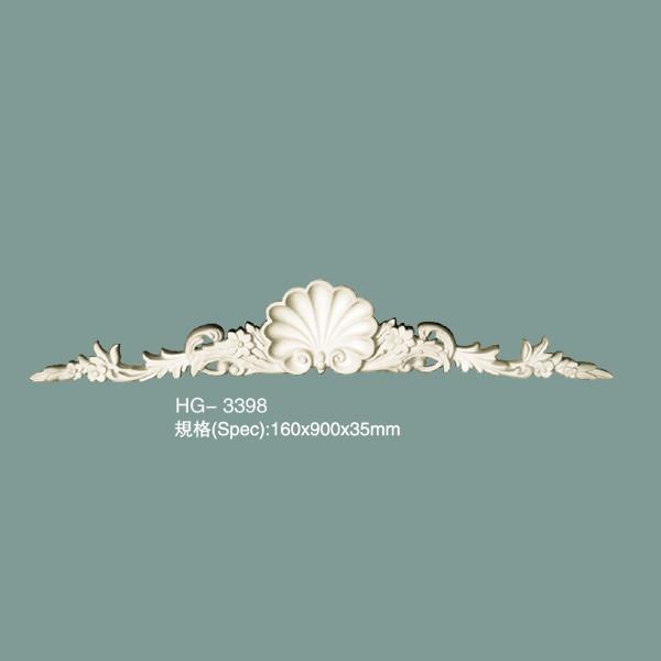 Decorative Wall Ornamental Moulding Polyurethane Decor Onlay Scroll HG-3398