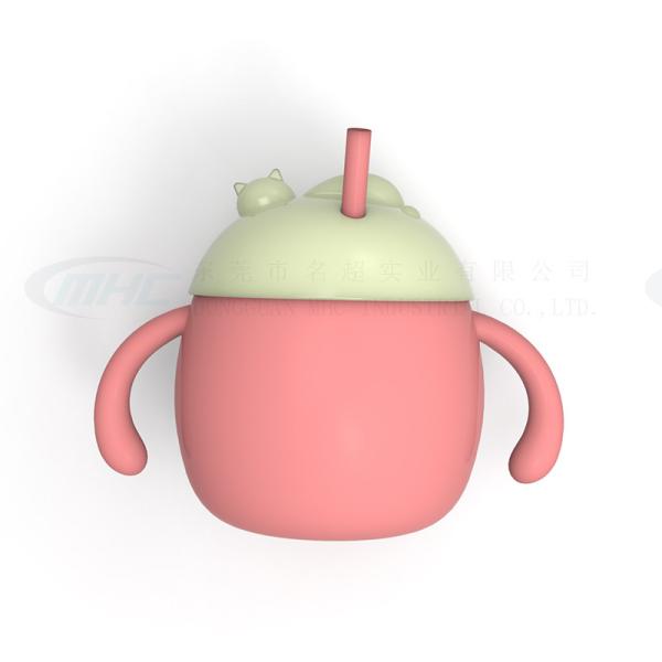 MHC 4 Months Baby Feeding Cup with Straw 50 Pieces Dish and Handles Gift Set