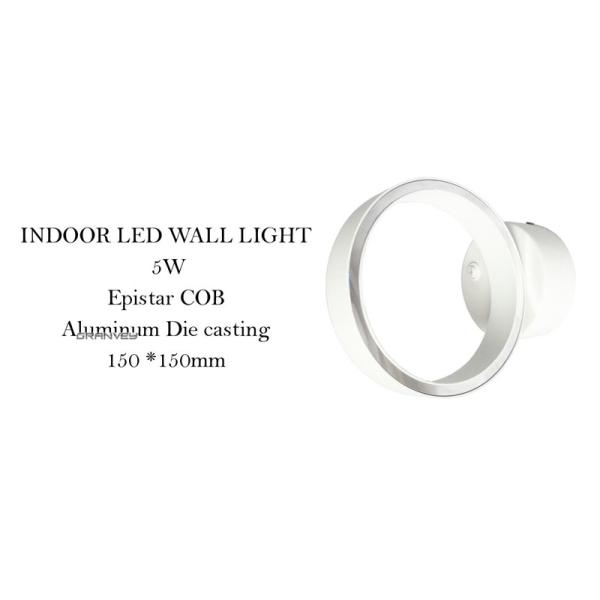 5W Decorative Round Indoor LED Wall Lights , Led Wall Sconce For Home Decro
