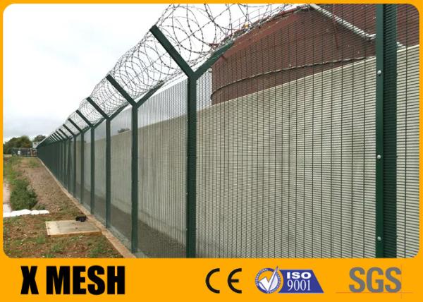 Assembled Corrosion Resistance Anti Climb Prison Fence Hot Galvanized High Security Mesh