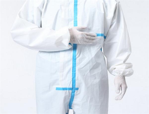Hospital Breathable PPE Disposable Medical Protective Coverall With Tape