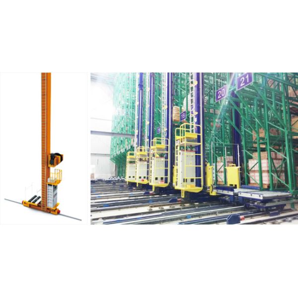 Single Deep pallet Stacker Crane ASRS, Floor Supported SRM(Storage Retrieval Machine), Automatic Storage And Retrieval System,Automation Logistics Warehouse