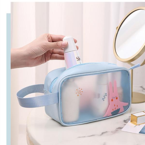 3pcs Clear Cosmetic Bag Personalized Customize Travel Bags Letter Pattern Type