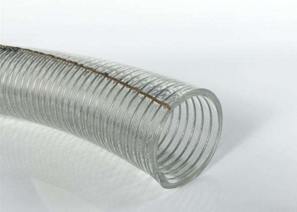 Anti Static PVC Steel Wire Hose / Clear Flex Hose For Convey Gas Liquid Powder