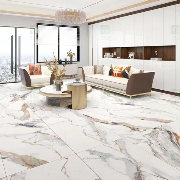 Telhas rústicas da porcelana de pedra luxuosa do olhar de 600x1200 Matt Glazed Porcelain Tiles Marble