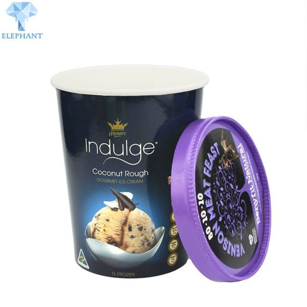 Smoothies Ice Cream Paper Cup 5OZ 12Oz Gelato Cups And Spoons