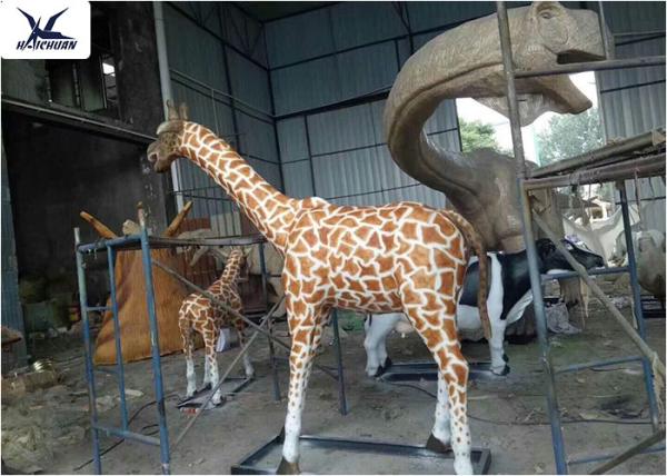 Zoo Park Playground Decorative Large Outdoor Fiberglass Statues Waterproof Animal Shape