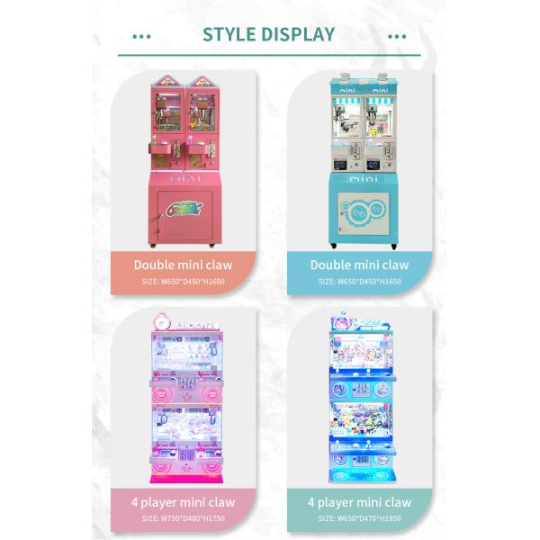 Arcade Game Machine Coin Operated Vending Mini Claw Machine With Bill Acceptor Mega Mini Claw Machine