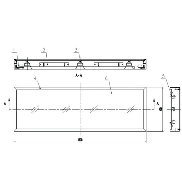 Surgical LED Ceiling Light Panels Customized Recessed LED Panel Lights Shadow Free