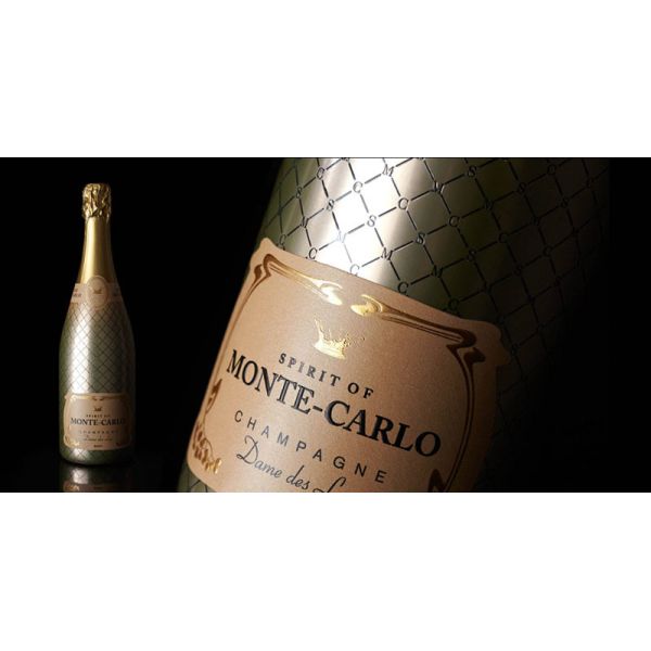 Personalised Gold Foil Champagne Bottle Label White Red Embossed