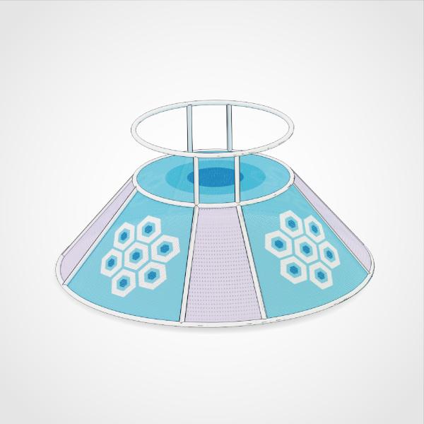 Réseau d'escalade multi-couleurs pour enfants avec des balles