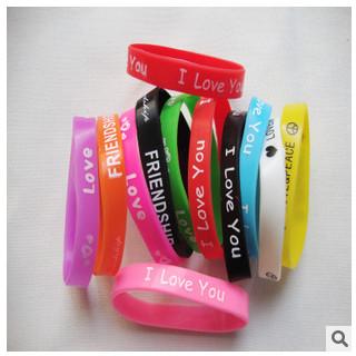 New customed print logo promotional silicon bracelet sprots club outdoor advertising gift