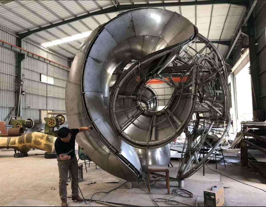 Белый печь залакированный куя сад SS орнаментирует статуи