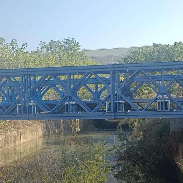 Steel Deck Timber Deck Structural Steel Bridge Q235 Single Lane 4.2m