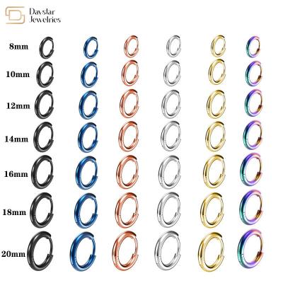 Titanium Steel Hoop Earrings , Small Round Circle Huggie Earrings Jewelry