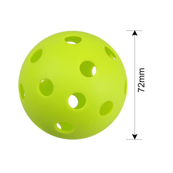 72 mm PE injection moulures boules de pickleball pour les sports intérieurs / extérieurs USAPA approuvé
