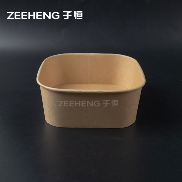 750ml /1000ml /1200ml/1400ml Square Food Pack Kraft Bowls