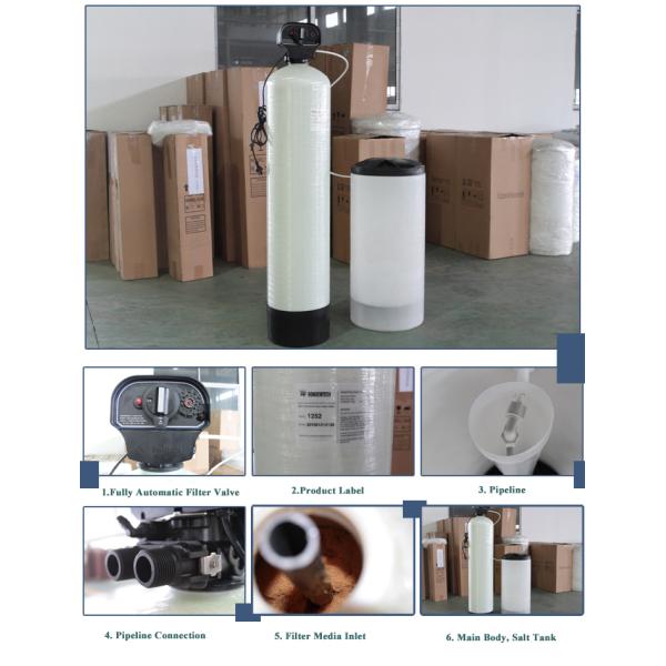 Equipo ablandador de agua totalmente automático con intercambio iónico y pantalla digital LED