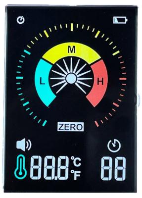 OEM ODM Black Background VA LCD Display Hygrometer Thermometer Display