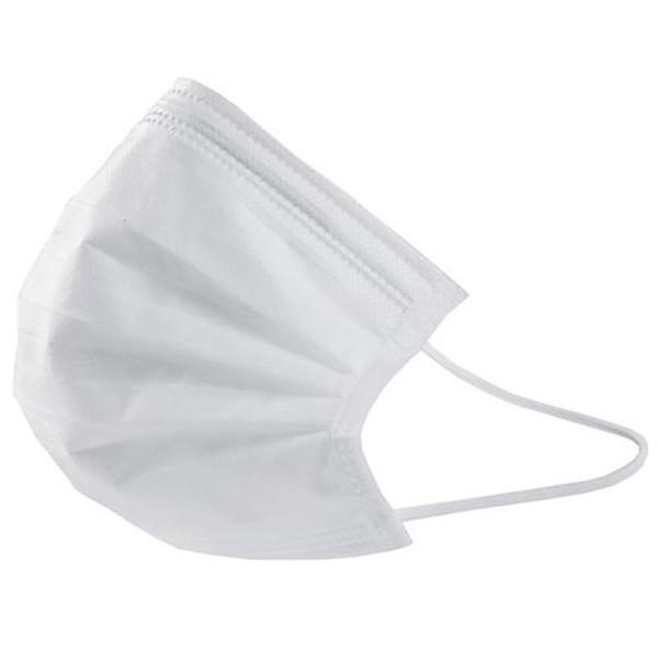 White Disposable Face Mask Absorbs Hot Air High Elastic Ear Hanging