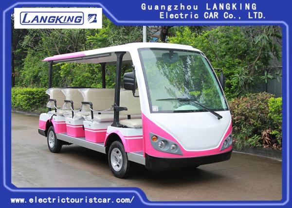 Ônibus bonde vermelho/do branco 11 passageiro 72V 7.5KW de excursão para a comunidade residencial