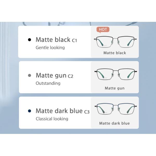 Ultra Light Mens Titanium Glasses Business Moderate Size OEM