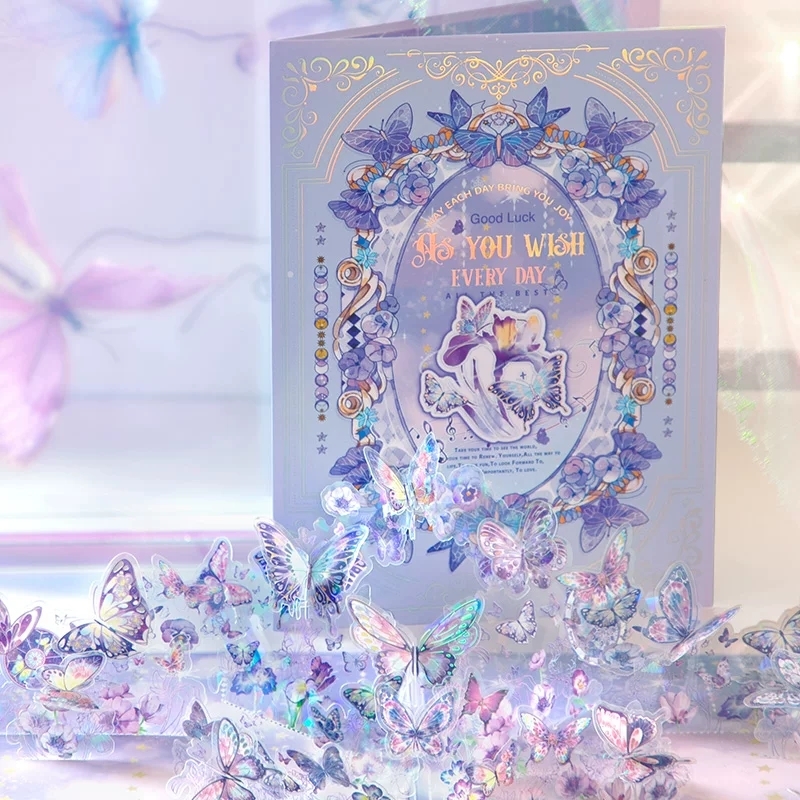 3D Butterfly Pop Up Greeting Cards With Holographic Foil For Birthday And Holidays