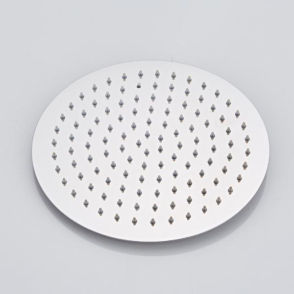 Water Saving and High Pressure Bright Chrome 8 Inch Ultra Thin Round Rainfall Shower Head