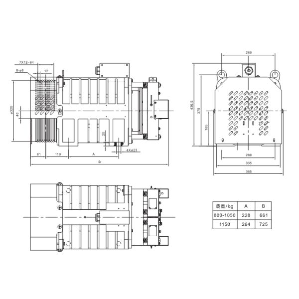 DC110V Elevator Traction Machine For Lift Traction System 155(F) Ins.class