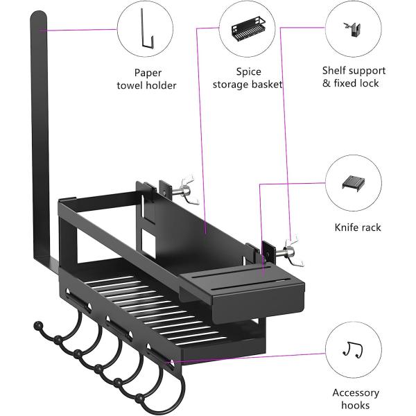 Сберегающий пространство грилл касси с бумажной башней и ножом держатель установки типа крючком