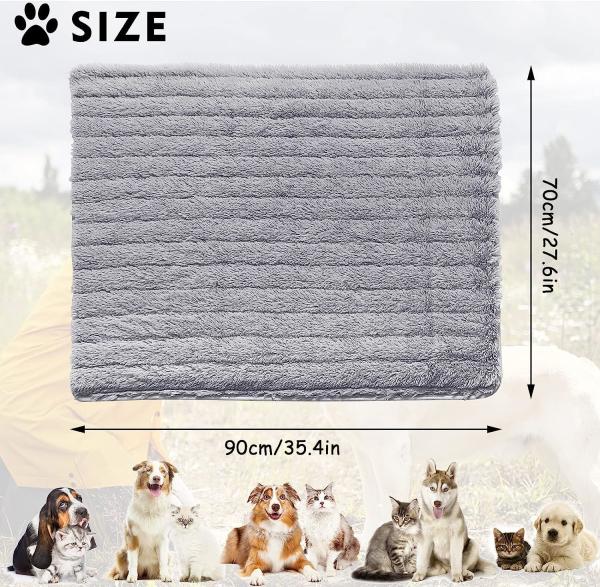 Self Warming Dog Bed Mat, Soft Plush Pet Sleeping Pad for Dog Cats, Winter Pet Blanket for Dog Bed, Couch, Sofa, Car