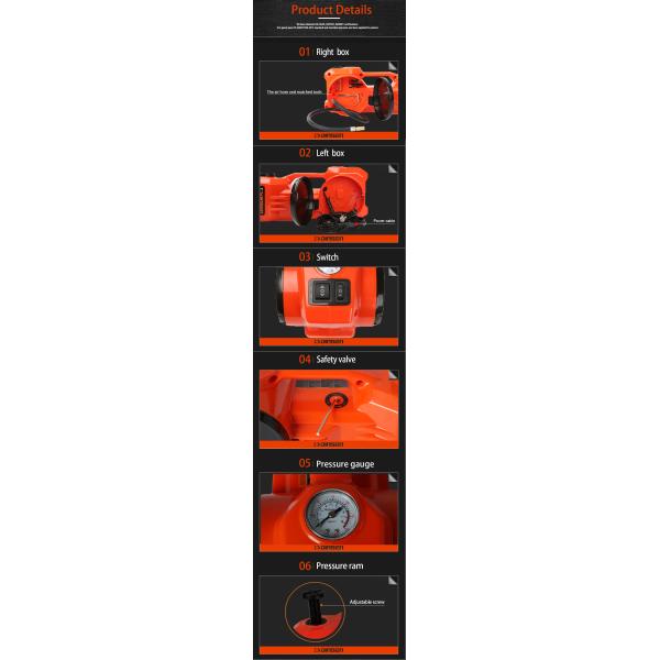 3 In 1 Electric Hydraulic Jack Kit 150PSI Max Pressure With Impact Wrench