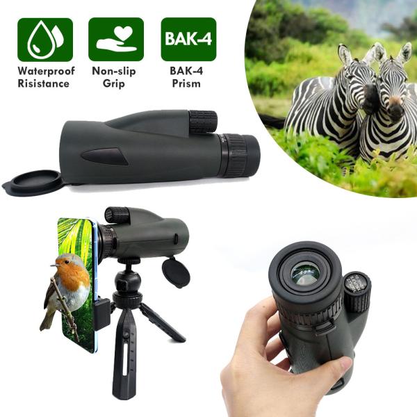 HD 10-30x50 High Power Monocular Telescope Zoom Monocular For Mobile Phone