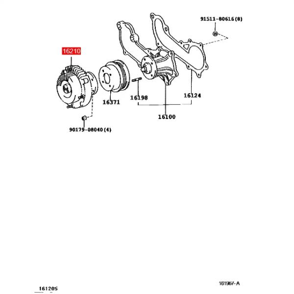 New Automotive Radiator Cooling Fan Clutch Viscous Coupler 16210-67010 16210-67030 for TOYOTA LAND CRUISER 90 1KZ-TE 1996-2002