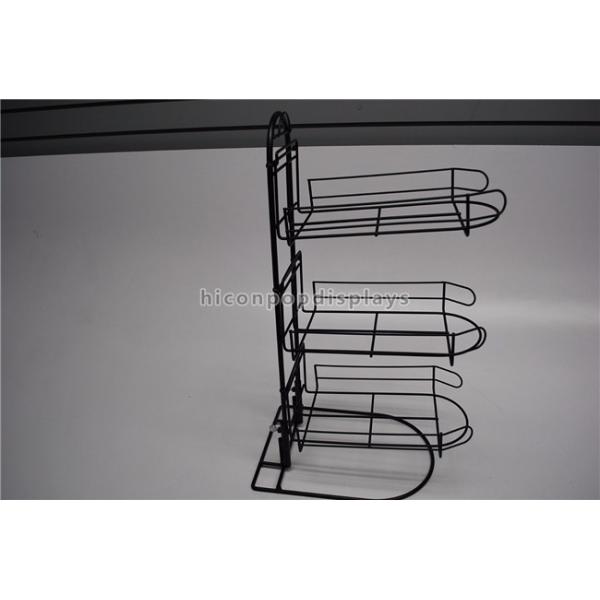 3 Tier Detachable Table Top Metal Display Racks For Sports Products Hat Cap Retail