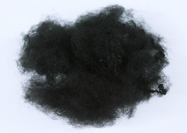 Recycled Fire Resistant Fiber , PSF Black Polyester Fiber 6D Fineness