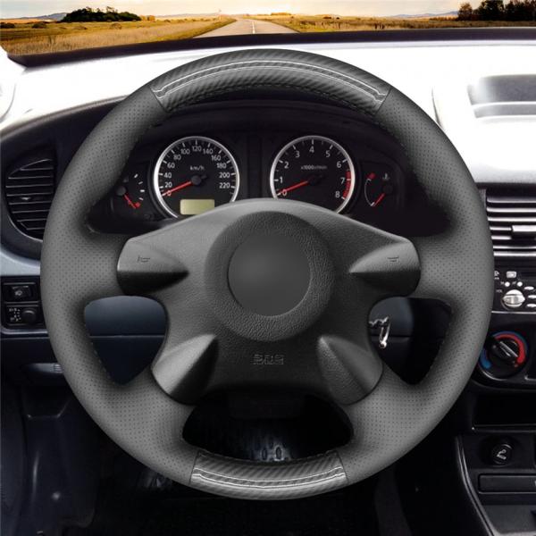 Custom Hand Sewing Steering Wheel Covers for Nissan Almera N16 Easy Installation
