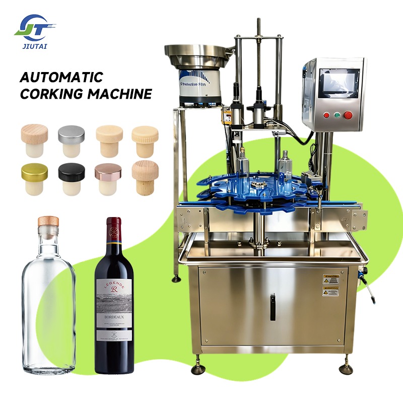 High Precision Wine & Whisky Glass Bottle Push T-Type Stopper Sealer Automatic T-Cork Capping Machine
