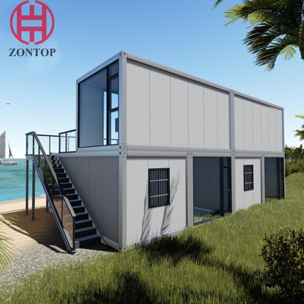 Zontop China 20ft Luxury Model Houses Ready Prefab House Shipping Modular Homes 40ft Container House