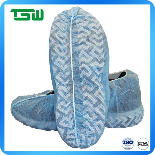 FDA Machine Made Disposable 40gsm PP Non Slip Shoe Covers