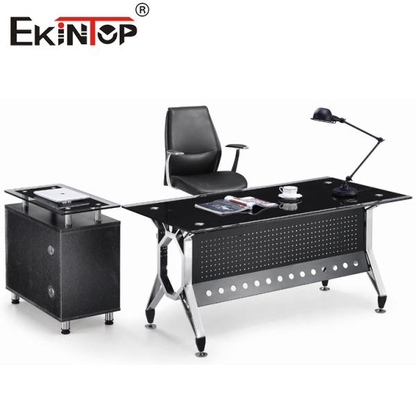 Современные черные стеклянные столовые металлические ноги с шкафчиком офисной мебели