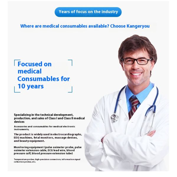 YSI 400 Series Reusable 2.252K Medical Temperature Probes Compatible with PM9000-Medical Consumables Adult body cavity