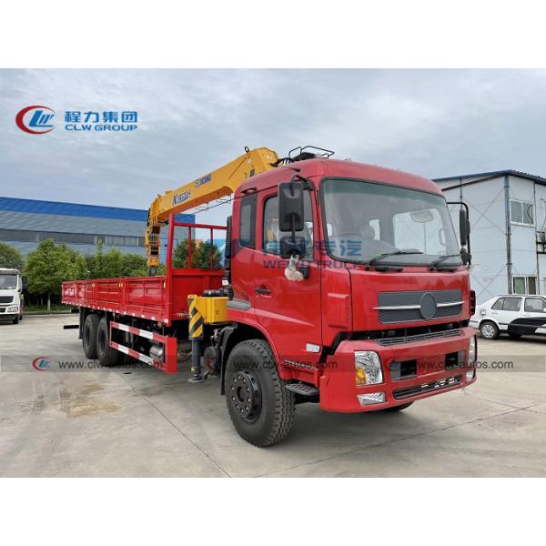 Dongfeng 6x4 10t 12t 16t Truck Mounted Hydraulic Crane With Straight Arm