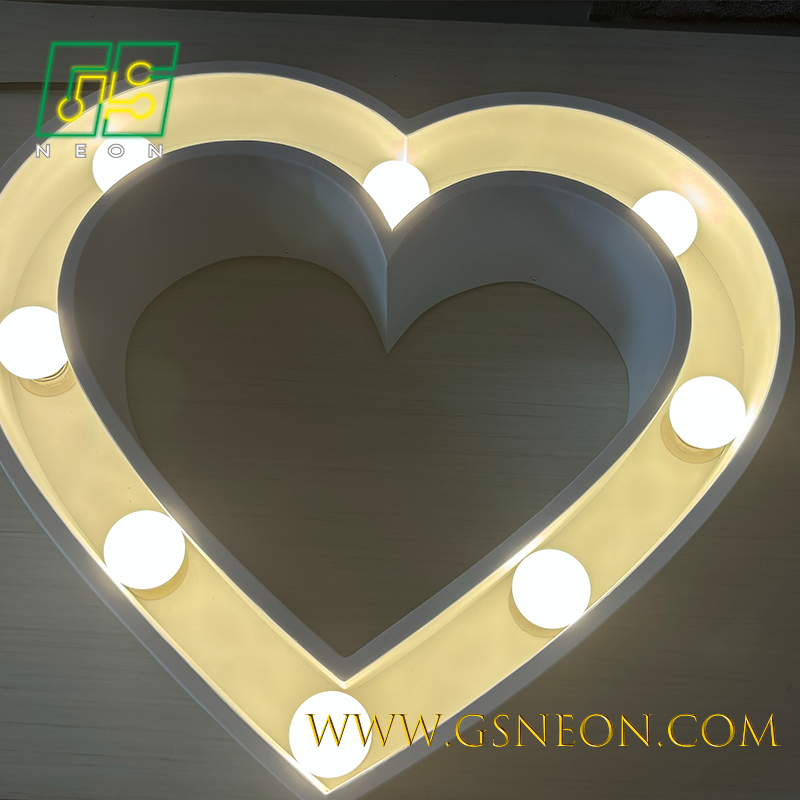 Romantic Love Heart Marquee Sign LED Glow Sign For Wedding Ceremony Reception Anniversary