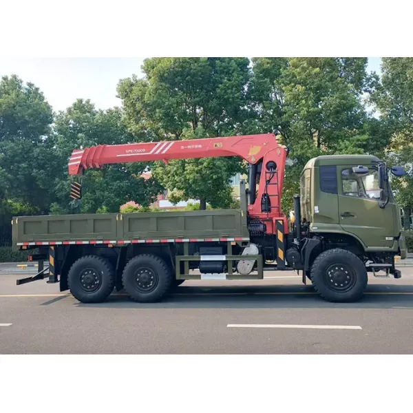 Heavy-Duty 6X6 Hydraulic Truck with 12 ton 5-Section boom Crane